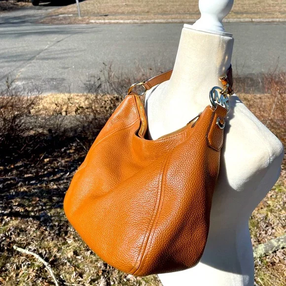 Michael Kors | Bags | Michael Kors Cognac Pebbled Leather  display picture 3